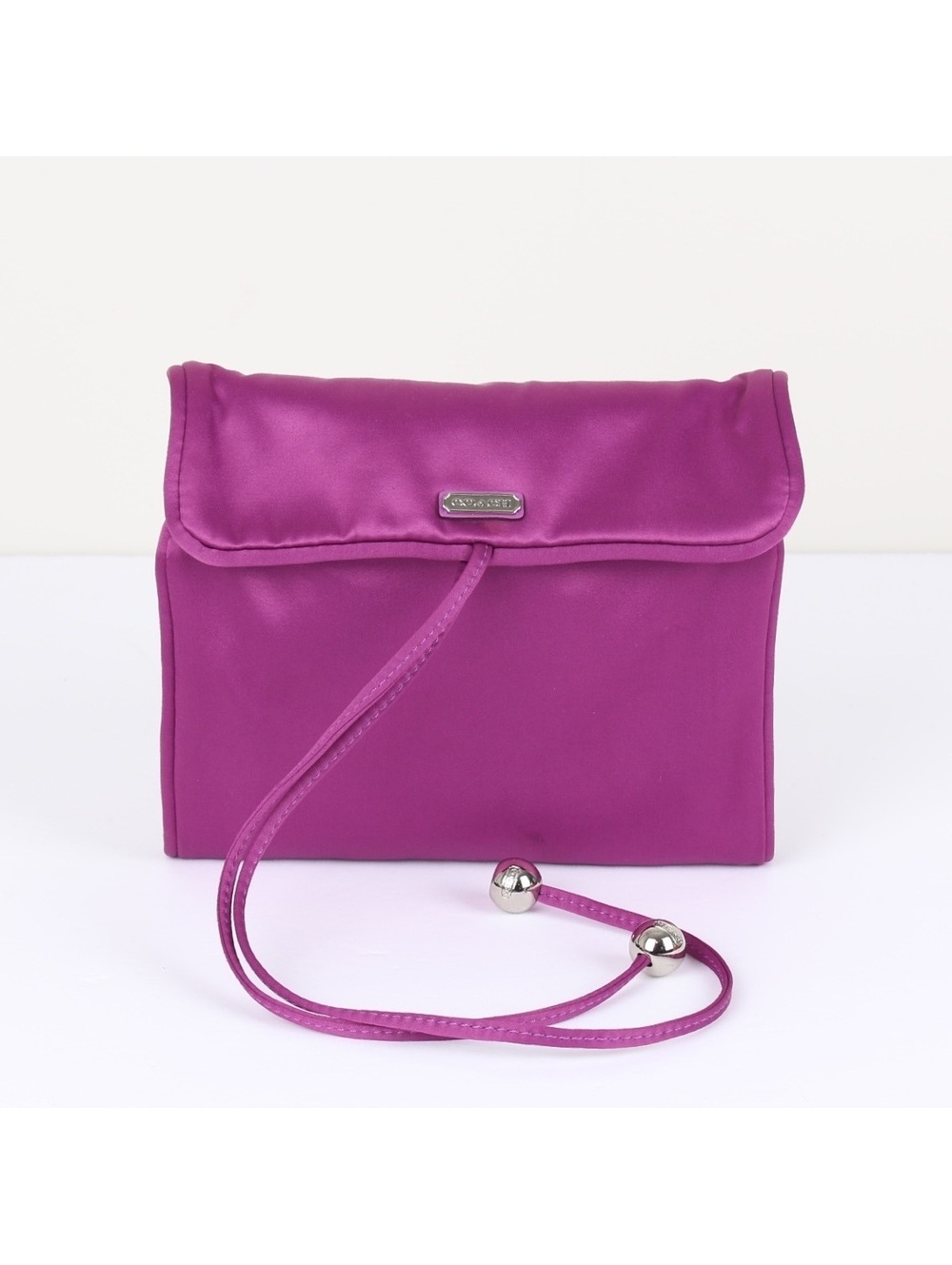 Coach Mulberry Satin Travel Jewelry Roll Organizer Case F66561